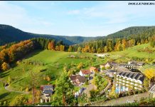 Zoom sur notre sélection d’Hôtels Spa en Forêt Noire Photo aérienne d'un hôtel au cœur de la forêt noire en Allemagne
